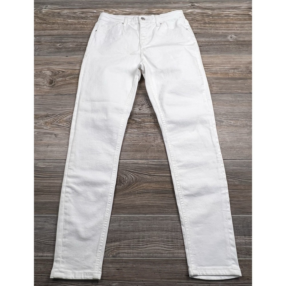 Topshop Moto Jamie White‎ Jeans Size 28 FITS 27/26 Ankle Grazer Stretch
